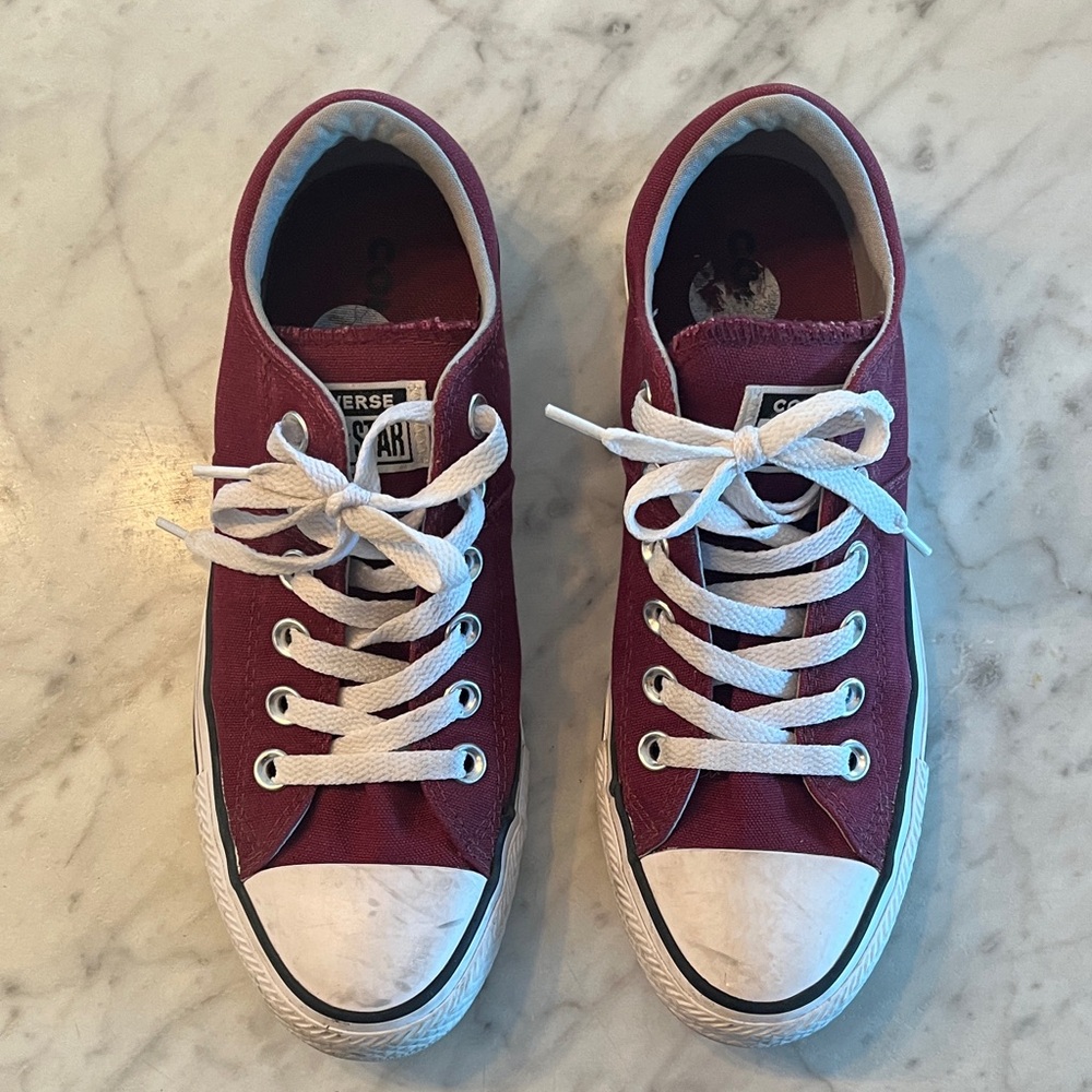 Converse Maroon Canvas Sneakers